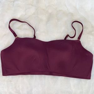 VICTORIA'S SECRET VS Lined No Wire Bra Wire Free Bralette Purple Gold Medium Med